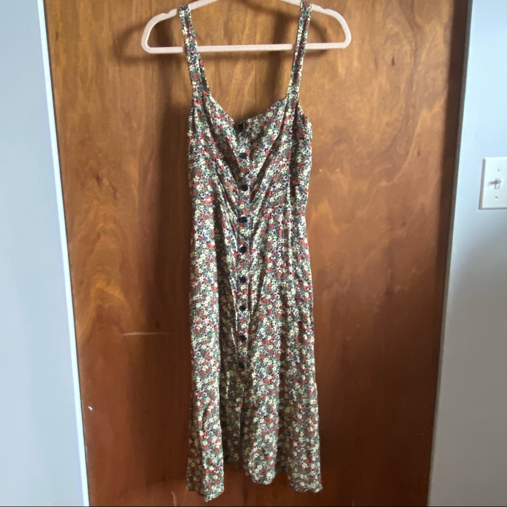 Reformation Floral Dress with Buttons